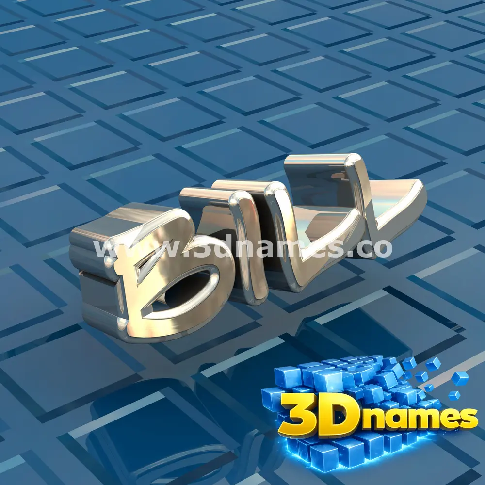 bill in Blue Bling style - 3D name wallpaper