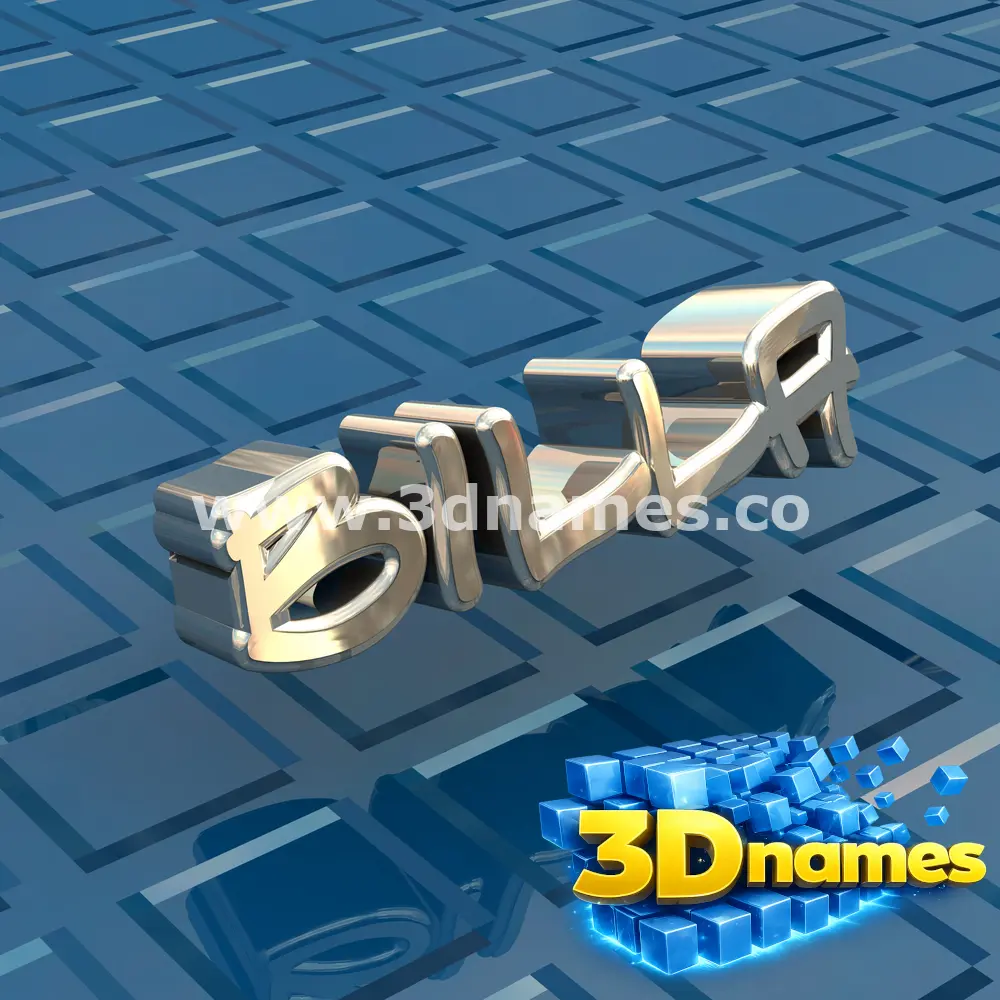 billa in Blue Bling style - 3D name wallpaper
