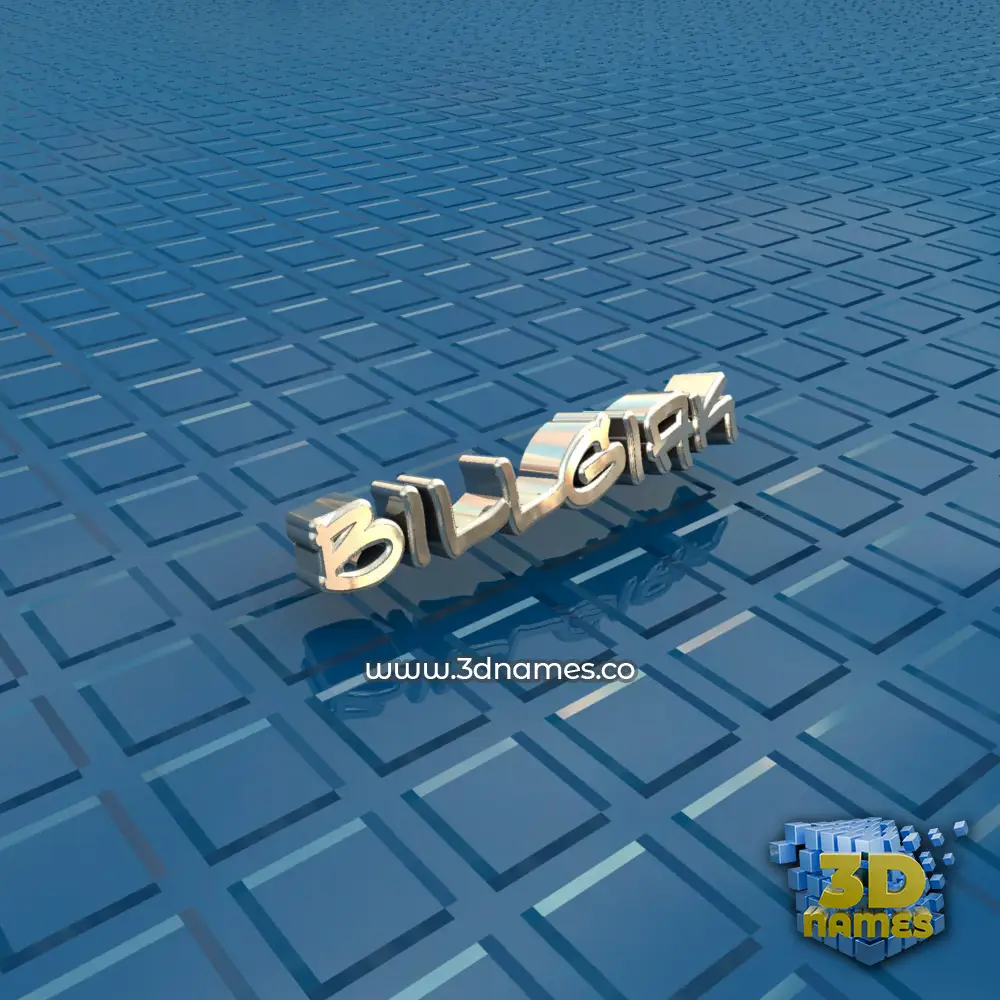 billgiak in Blue Bling style - 3D name wallpaper