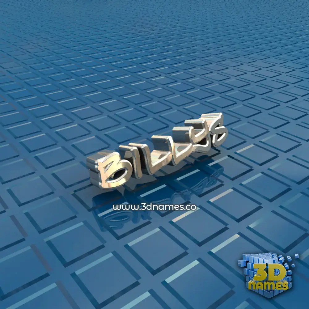 billys in Blue Bling style - 3D name wallpaper