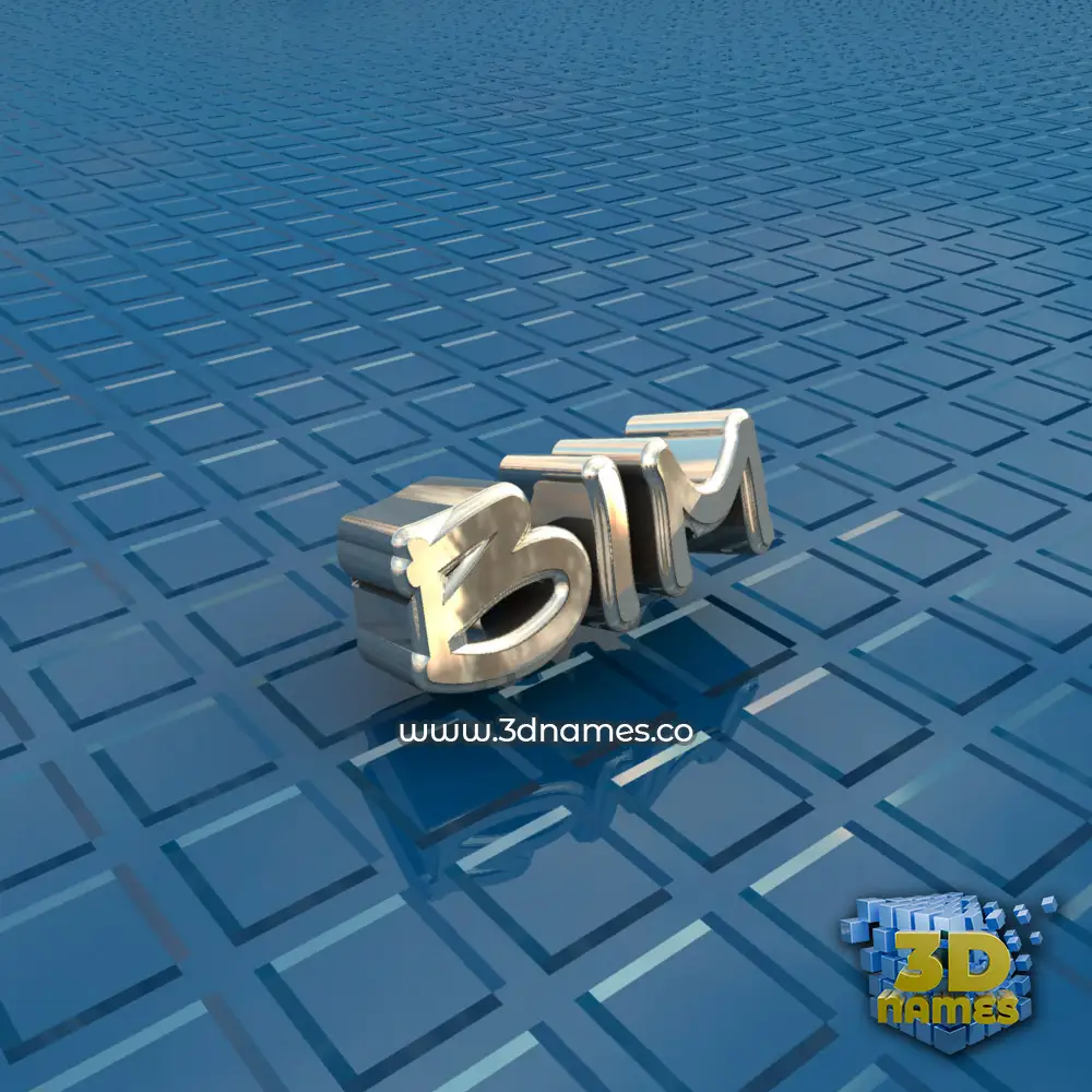 bim in Blue Bling style - 3D name wallpaper
