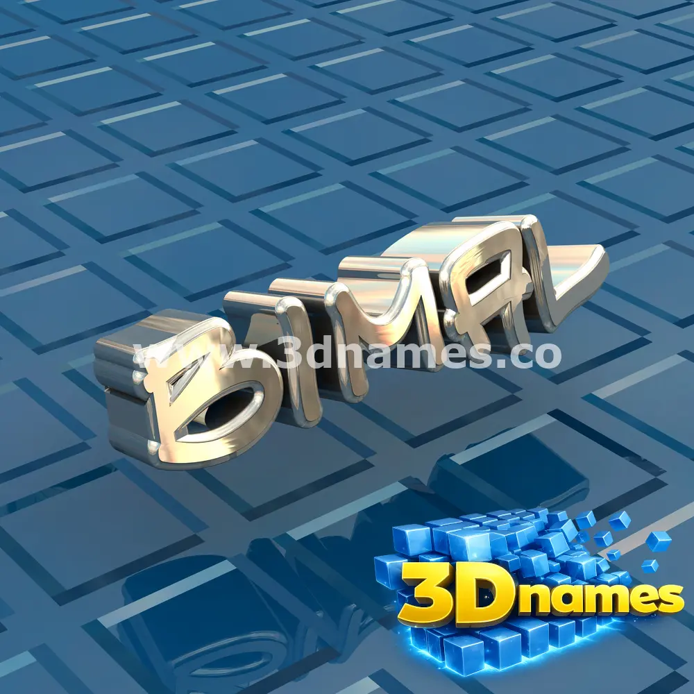 bimal in Blue Bling style - 3D name wallpaper