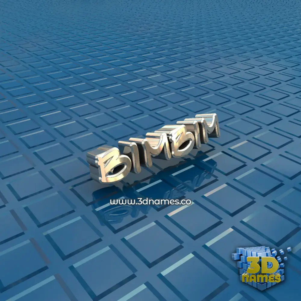 bimbim in Blue Bling style - 3D name wallpaper