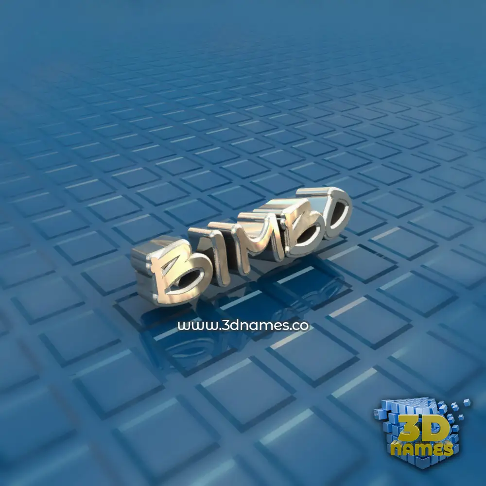 bimbo in Blue Bling style - 3D name wallpaper