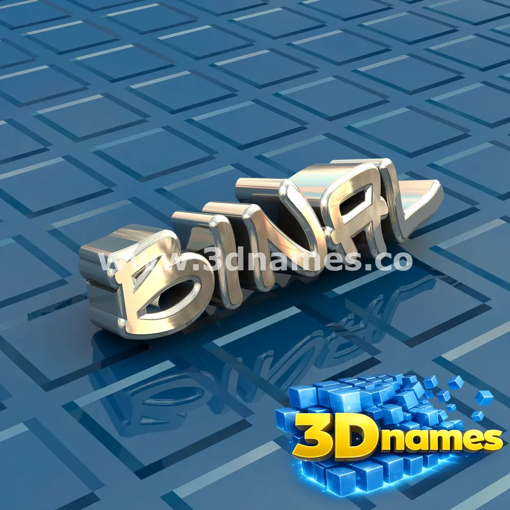 binal in Blue Bling style - 3D name wallpaper