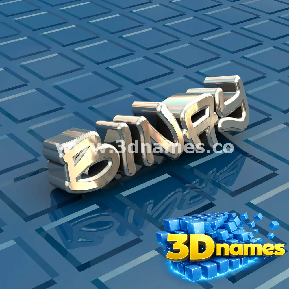 binay in Blue Bling style - 3D name wallpaper