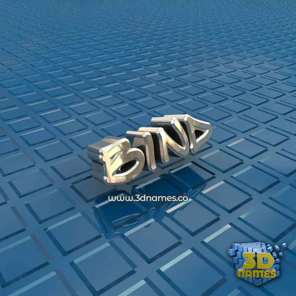 bind in Blue Bling style - 3D name wallpaper