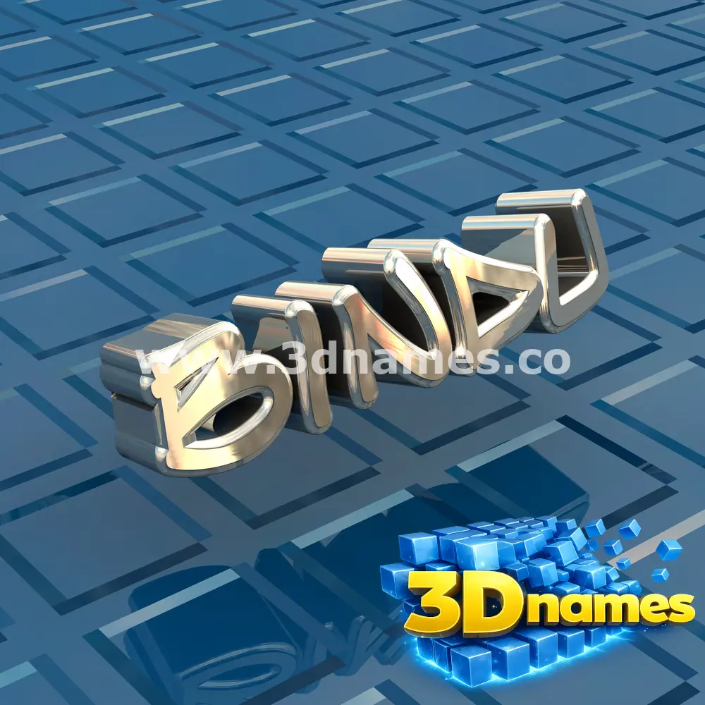 bindu in Blue Bling style - 3D name wallpaper