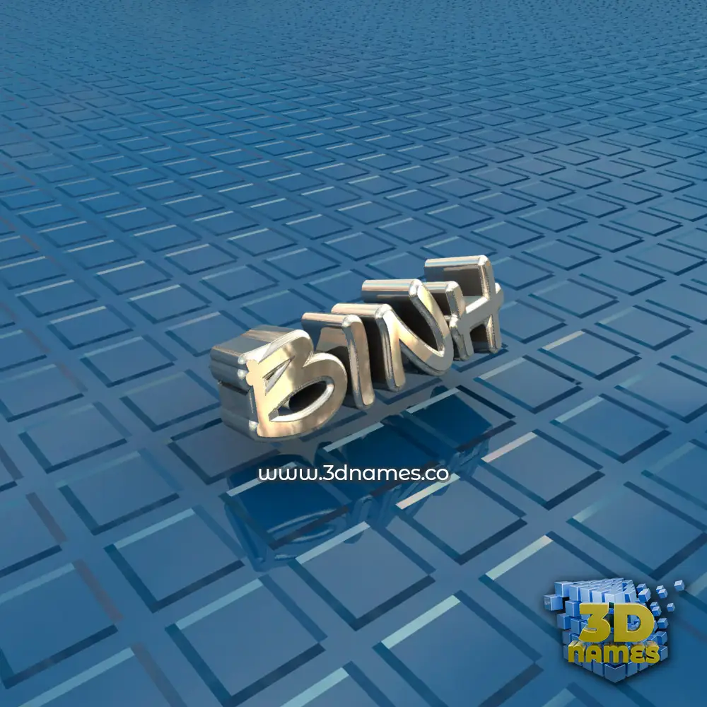 binh in Blue Bling style - 3D name wallpaper
