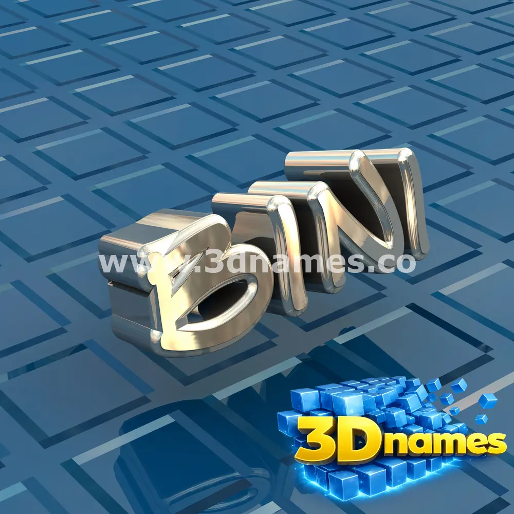 bini in Blue Bling style - 3D name wallpaper