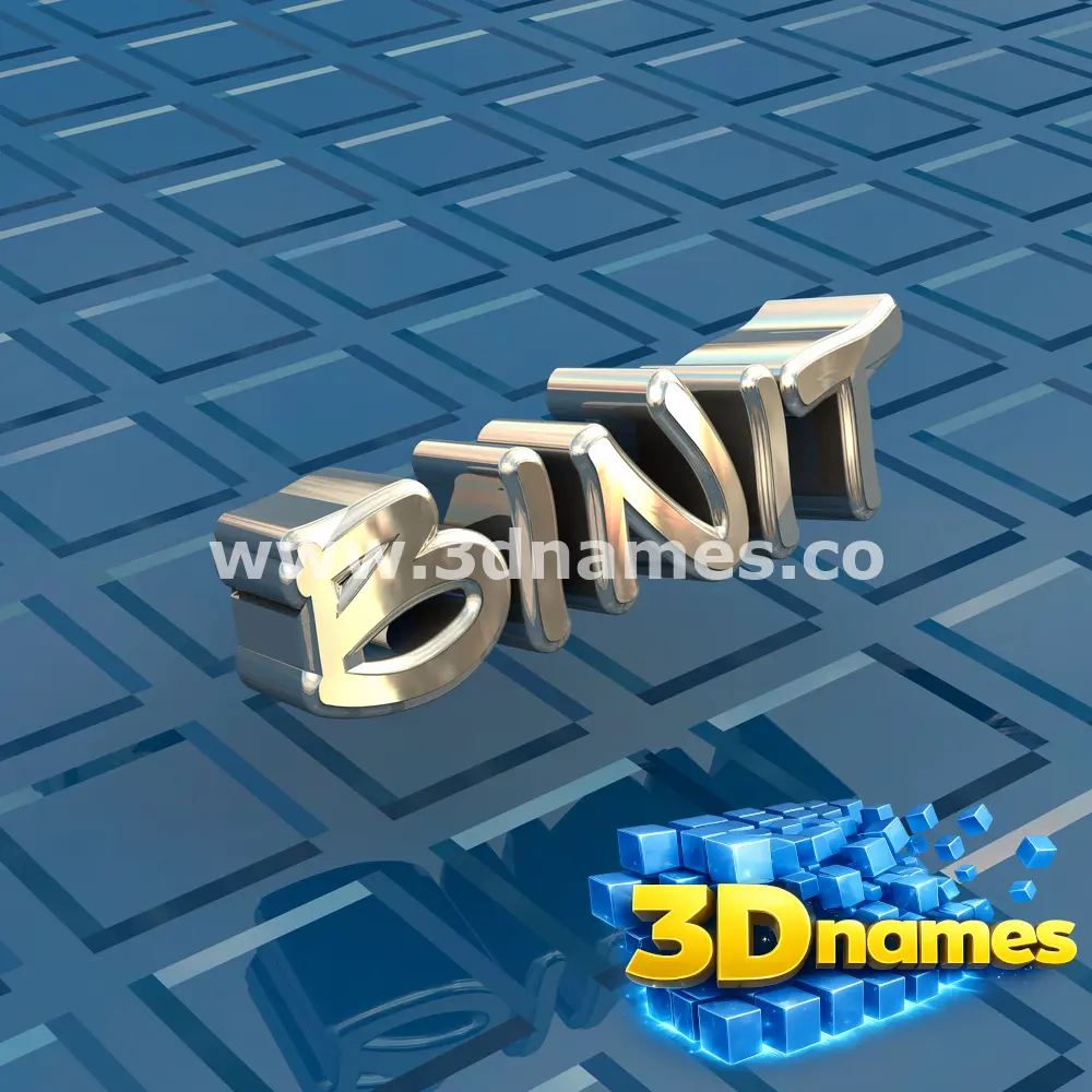 binit in Blue Bling style - 3D name wallpaper