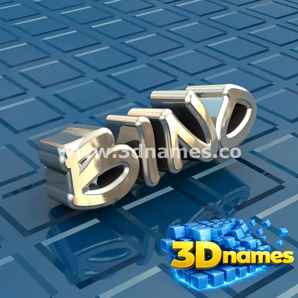 bino in Blue Bling style - 3D name wallpaper
