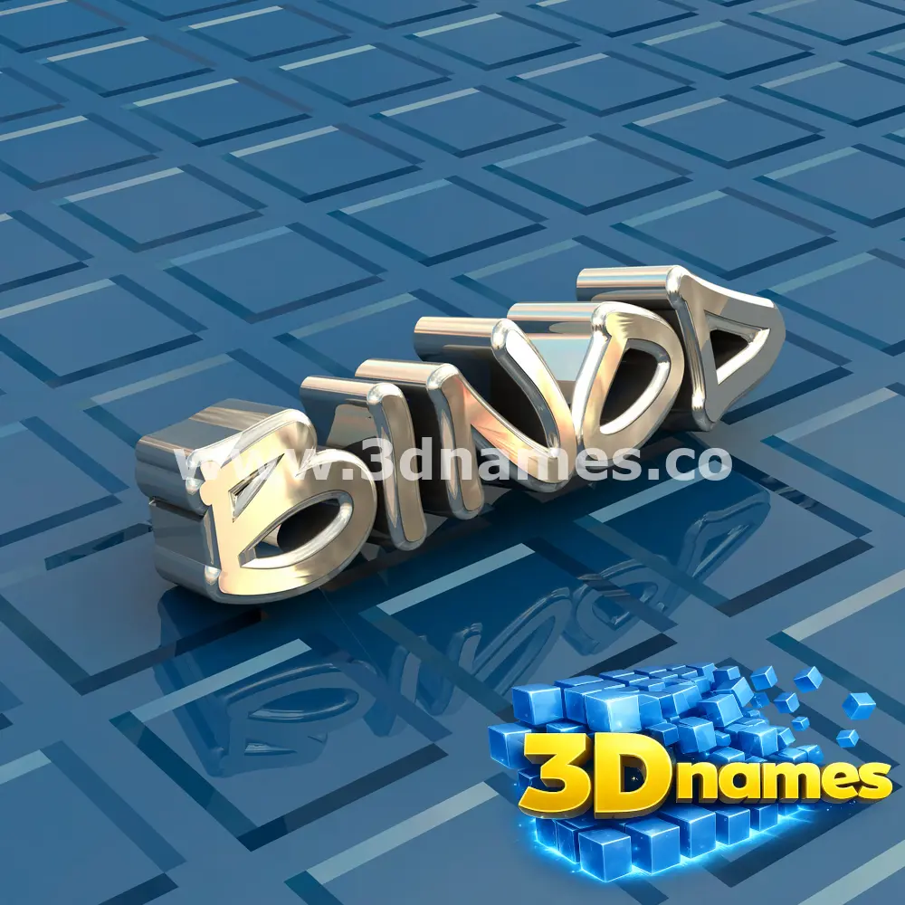 binod in Blue Bling style - 3D name wallpaper