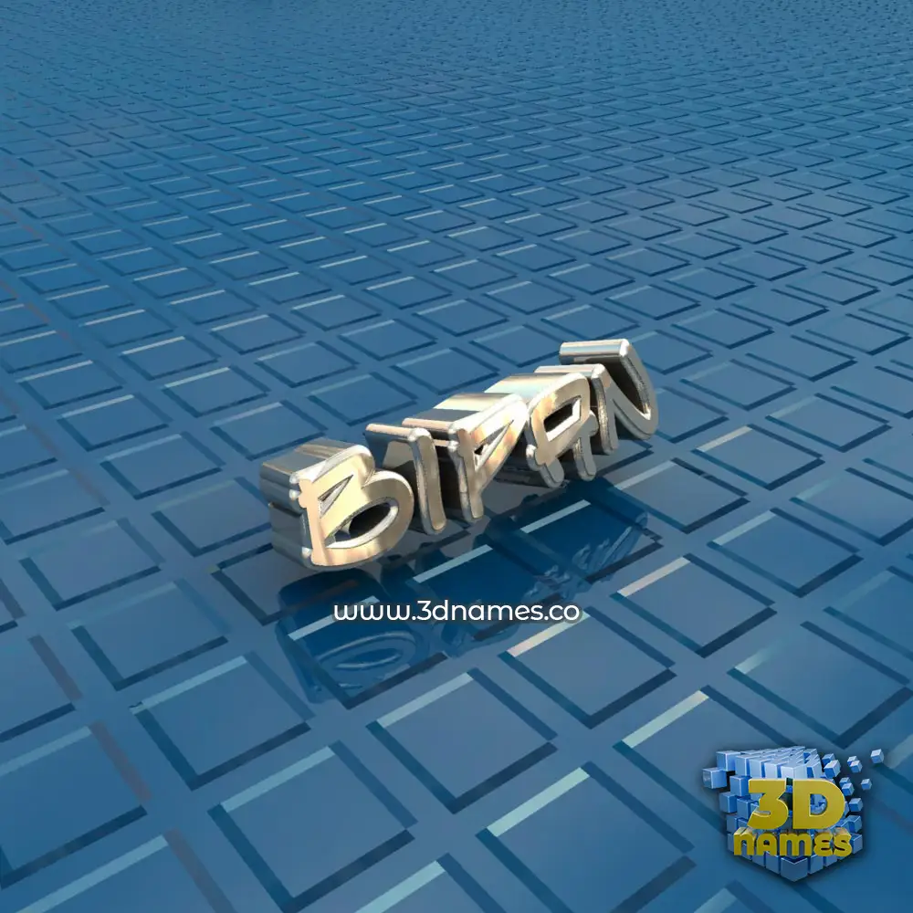 bipan in Blue Bling style - 3D name wallpaper
