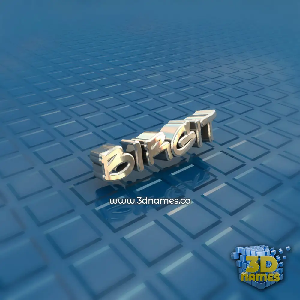 birgit in Blue Bling style - 3D name wallpaper