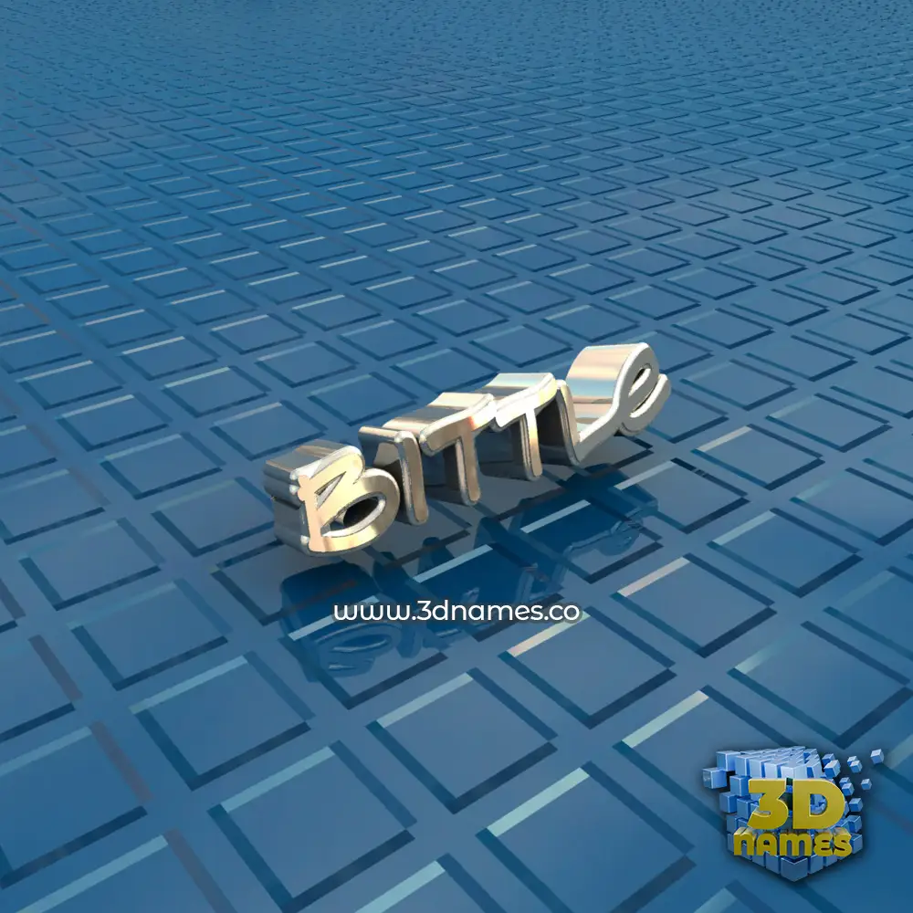 bittle in Blue Bling style - 3D name wallpaper
