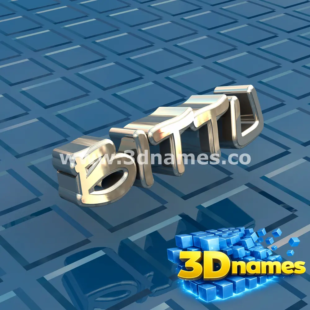 bittu in Blue Bling style - 3D name wallpaper