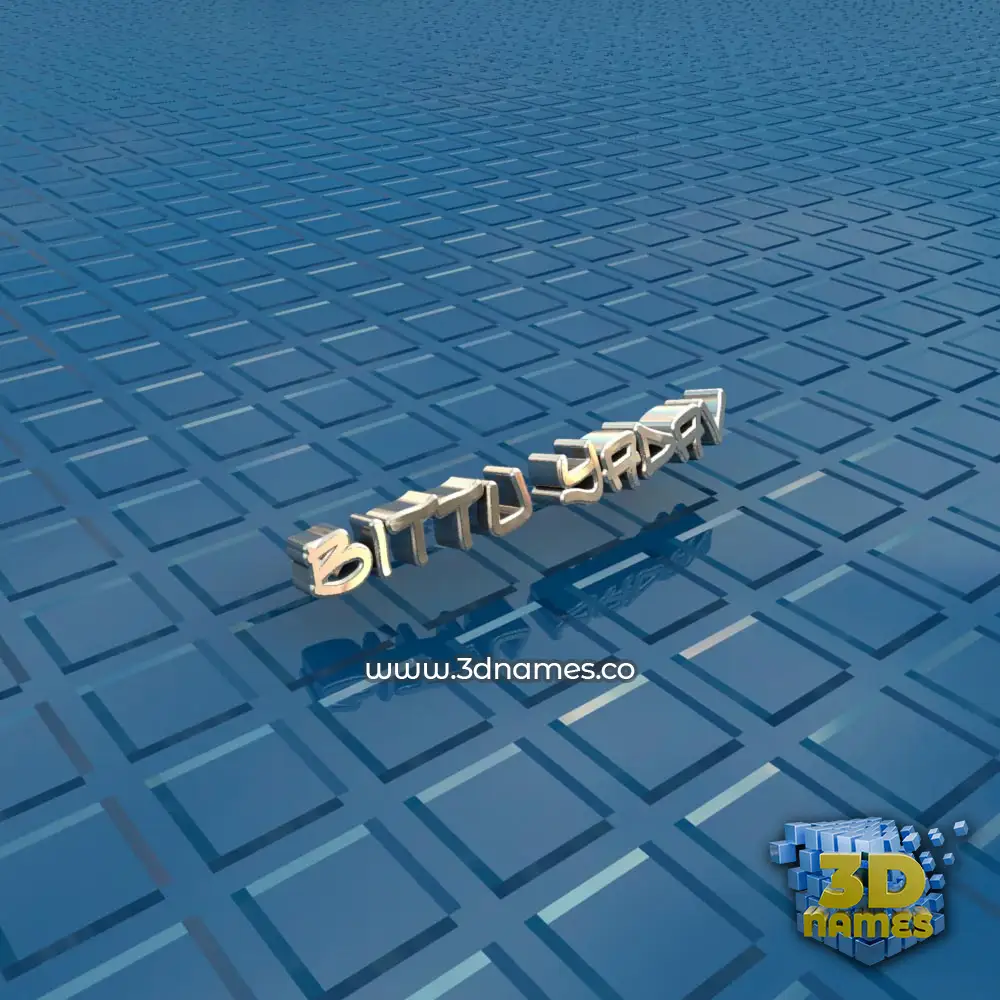 bittu yadav in Blue Bling style - 3D name wallpaper