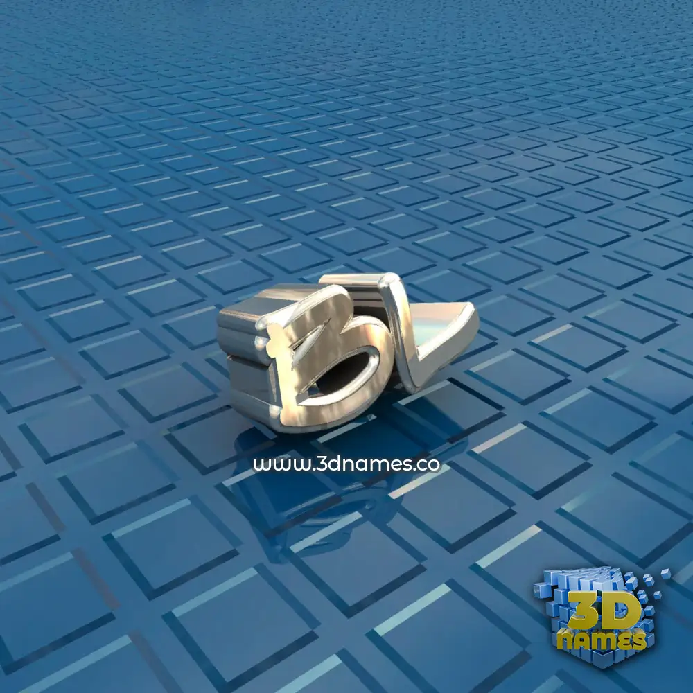 bl in Blue Bling style - 3D name wallpaper