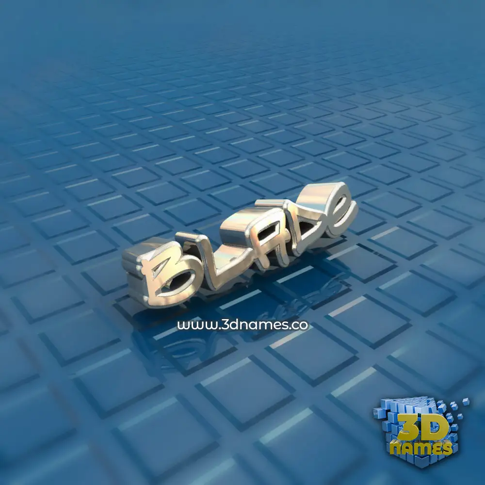 blade in Blue Bling style - 3D name wallpaper