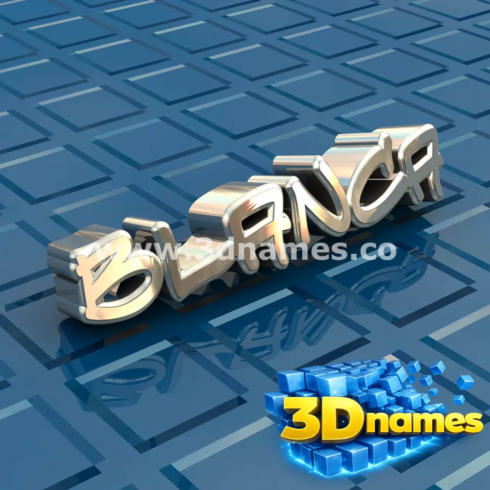 blanca in Blue Bling style - 3D name wallpaper