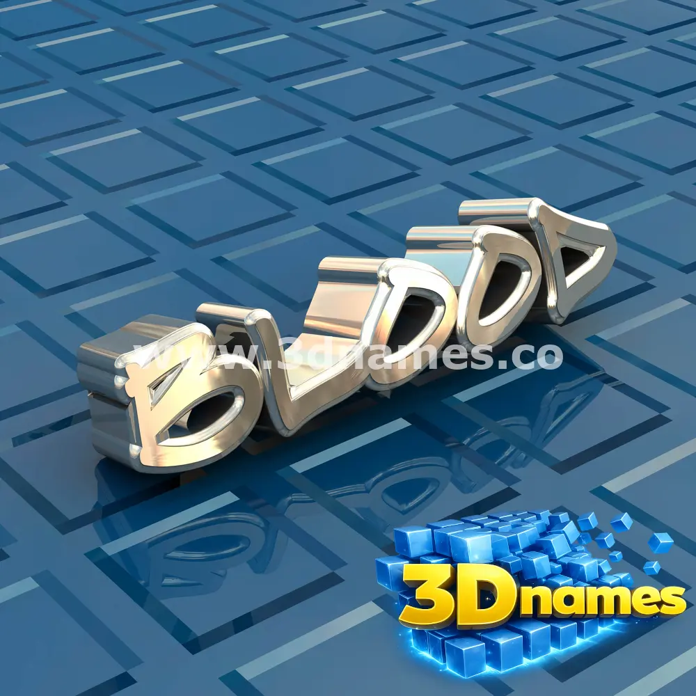 blood in Blue Bling style - 3D name wallpaper