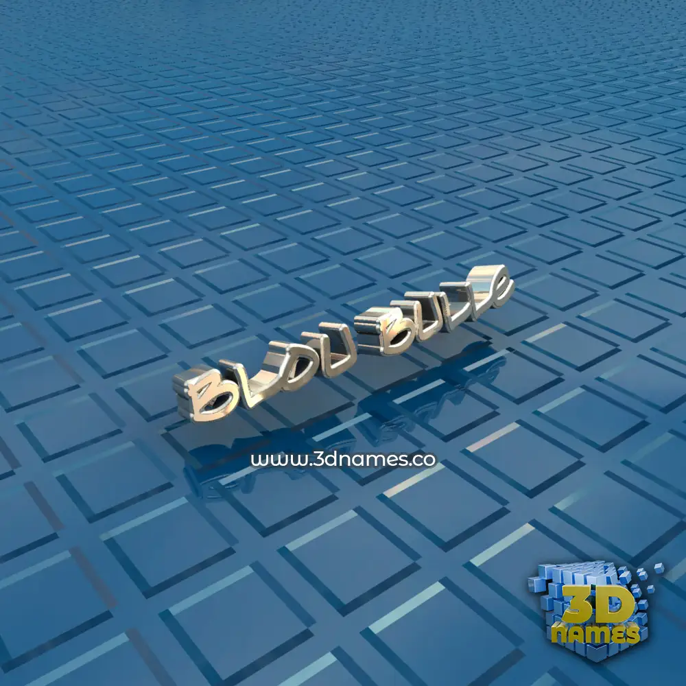 blou bulle in Blue Bling style - 3D name wallpaper
