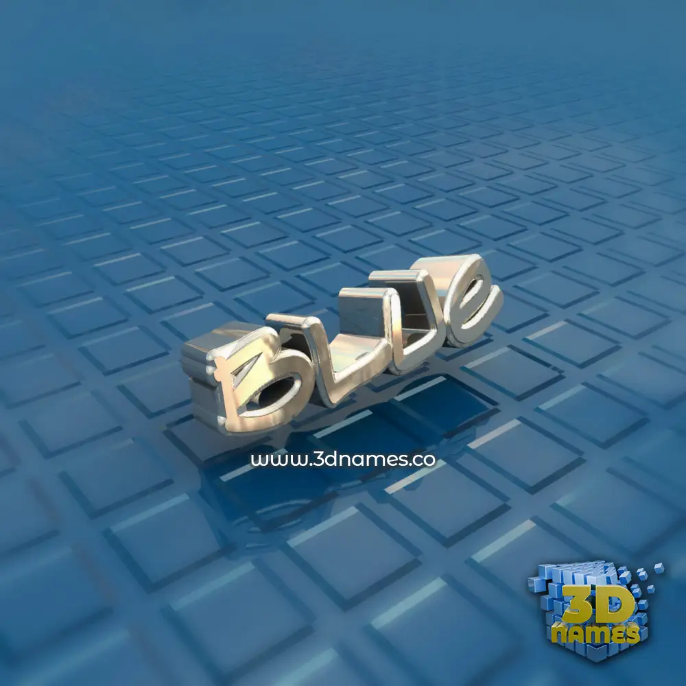 blue in Blue Bling style - 3D name wallpaper
