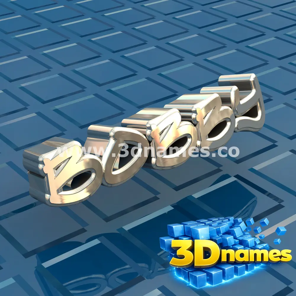 bobby in Blue Bling style - 3D name wallpaper