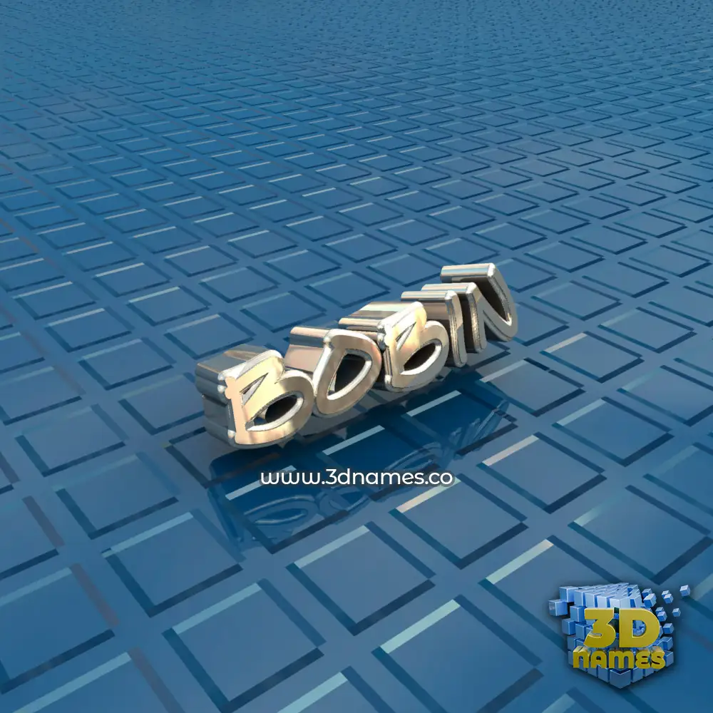 bobin in Blue Bling style - 3D name wallpaper