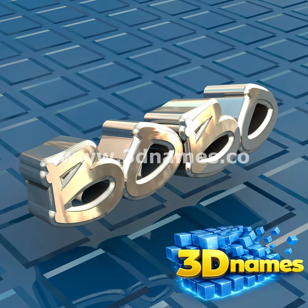 bobo in Blue Bling style - 3D name wallpaper