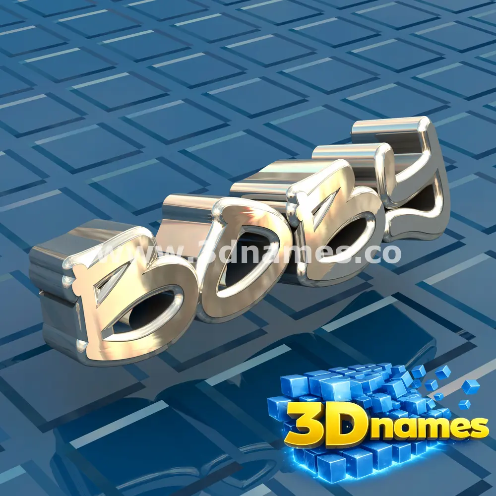 boby in Blue Bling style - 3D name wallpaper