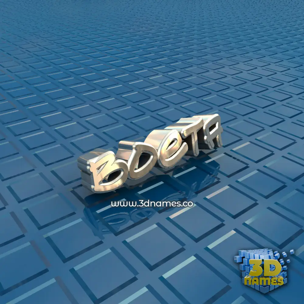 boeta in Blue Bling style - 3D name wallpaper