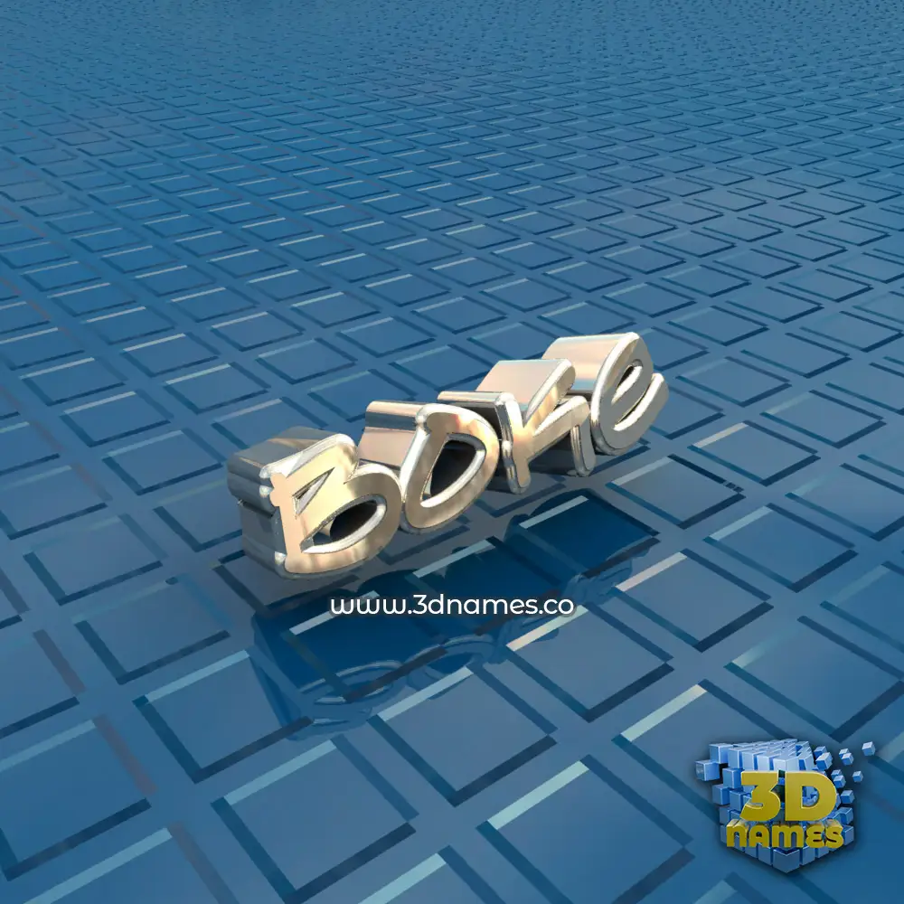 boke in Blue Bling style - 3D name wallpaper