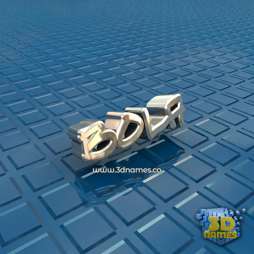 bola in Blue Bling style - 3D name wallpaper
