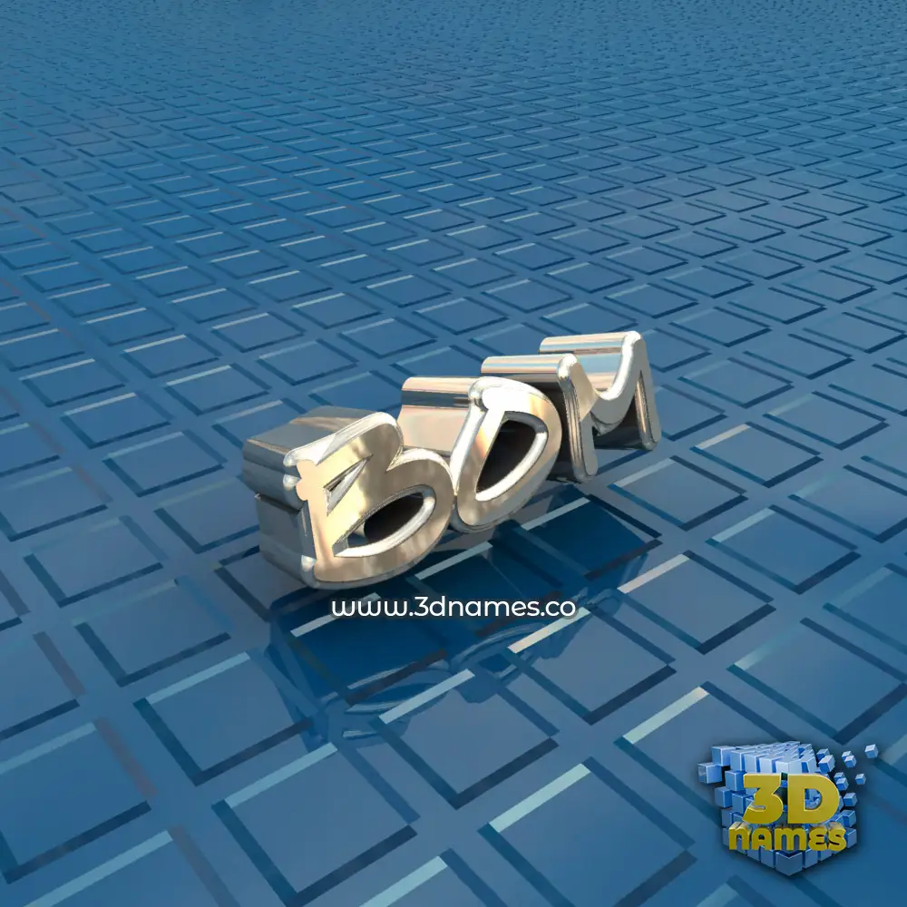 bom in Blue Bling style - 3D name wallpaper
