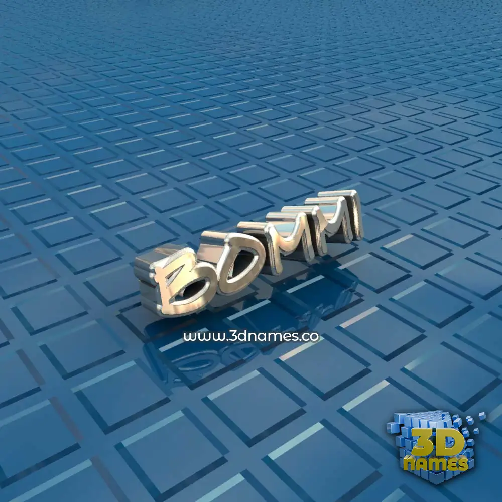bommi in Blue Bling style - 3D name wallpaper
