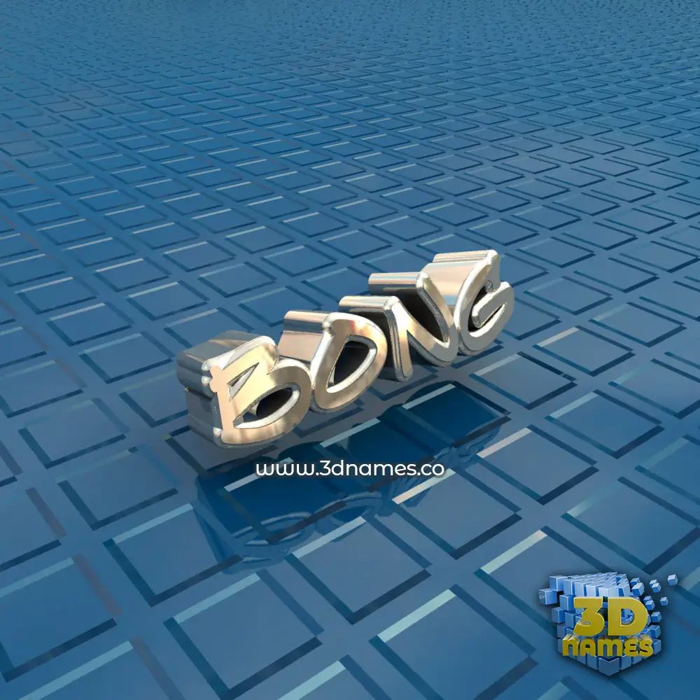 bong in Blue Bling style - 3D name wallpaper