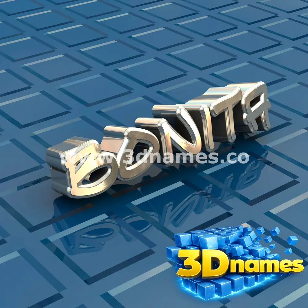 bonita in Blue Bling style - 3D name wallpaper