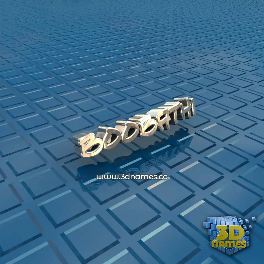 boobathi in Blue Bling style - 3D name wallpaper