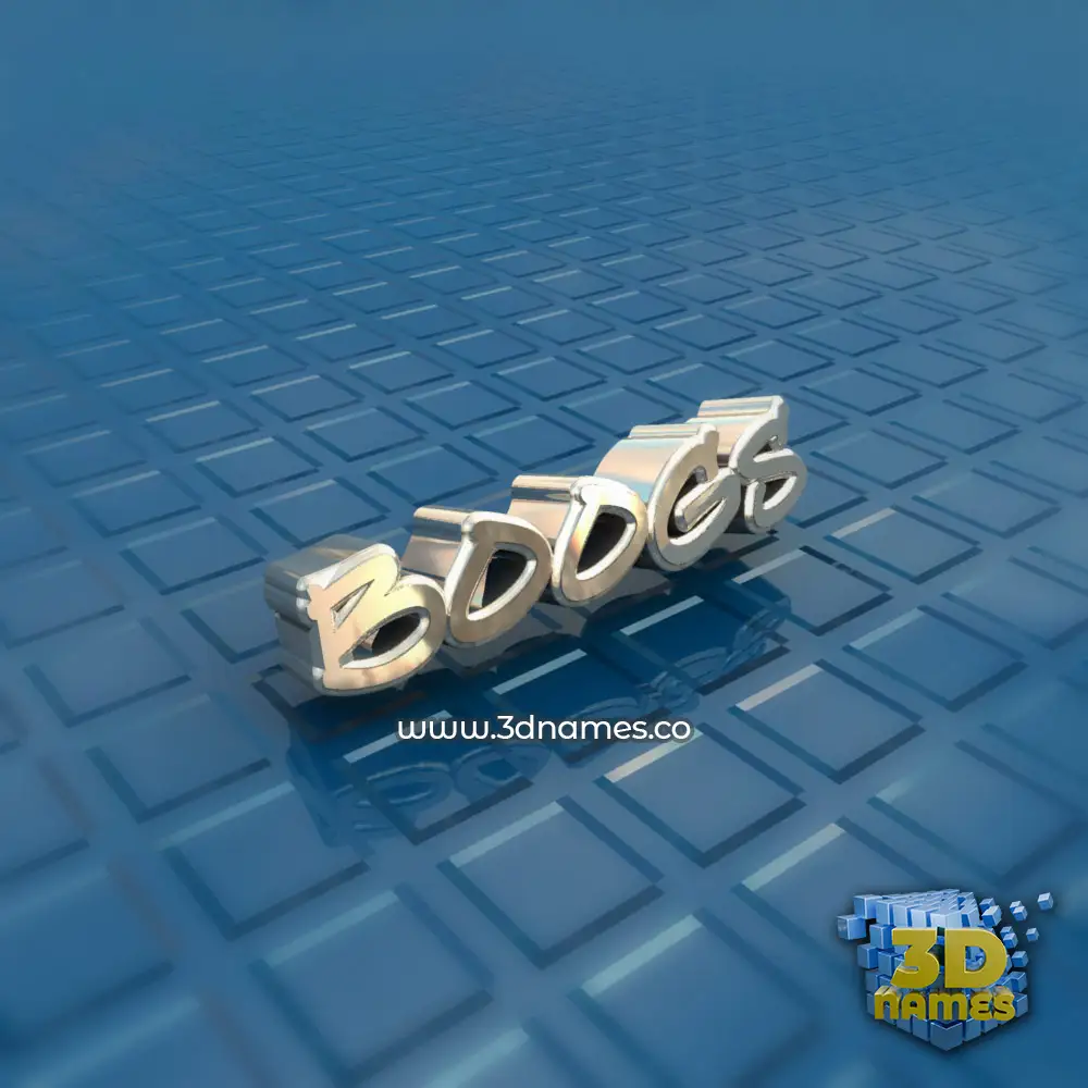 boogs in Blue Bling style - 3D name wallpaper