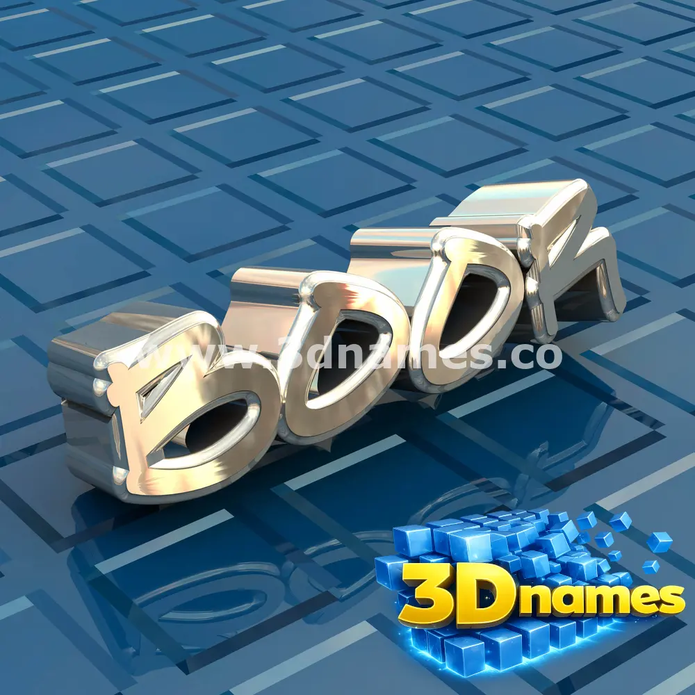boor in Blue Bling style - 3D name wallpaper