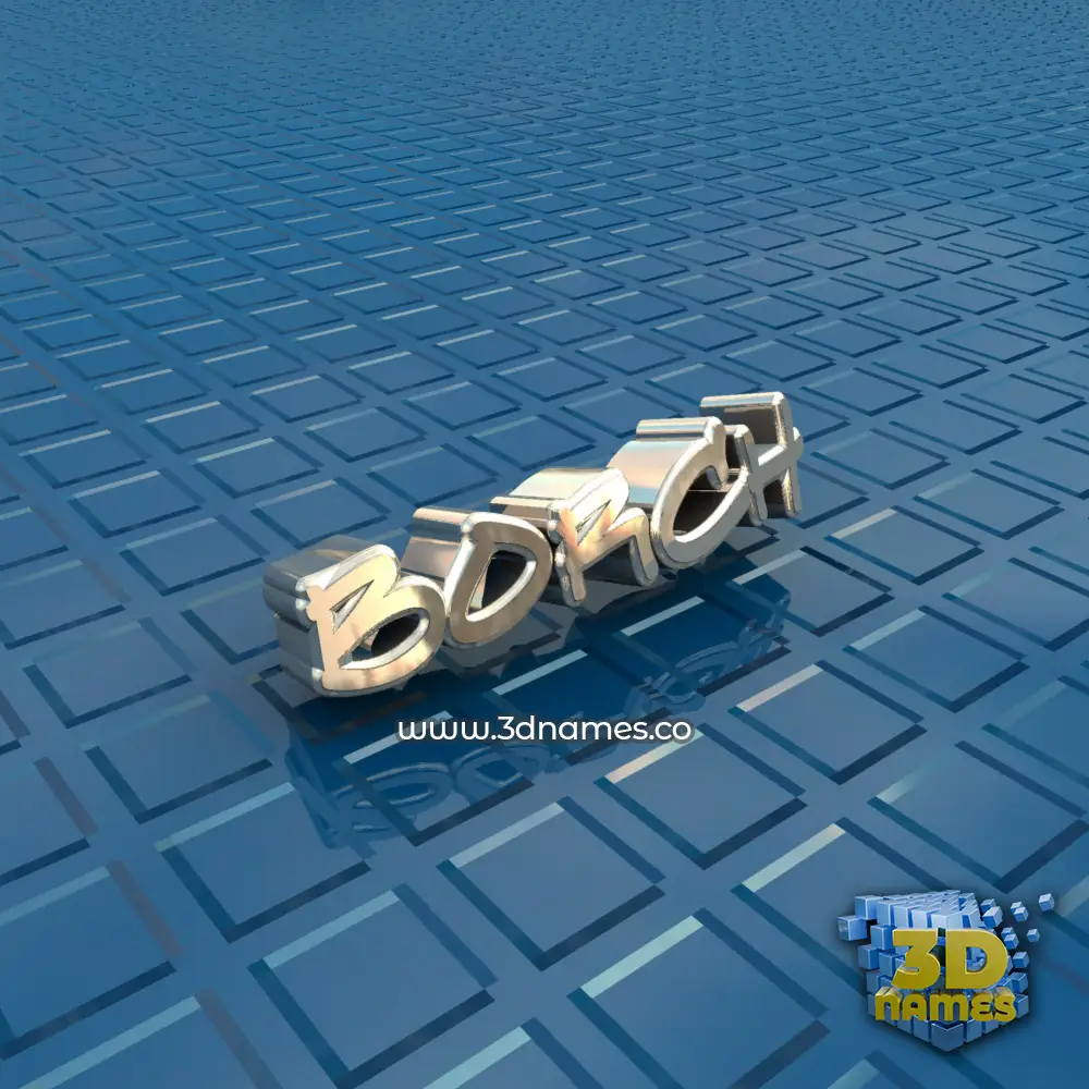 borch in Blue Bling style - 3D name wallpaper