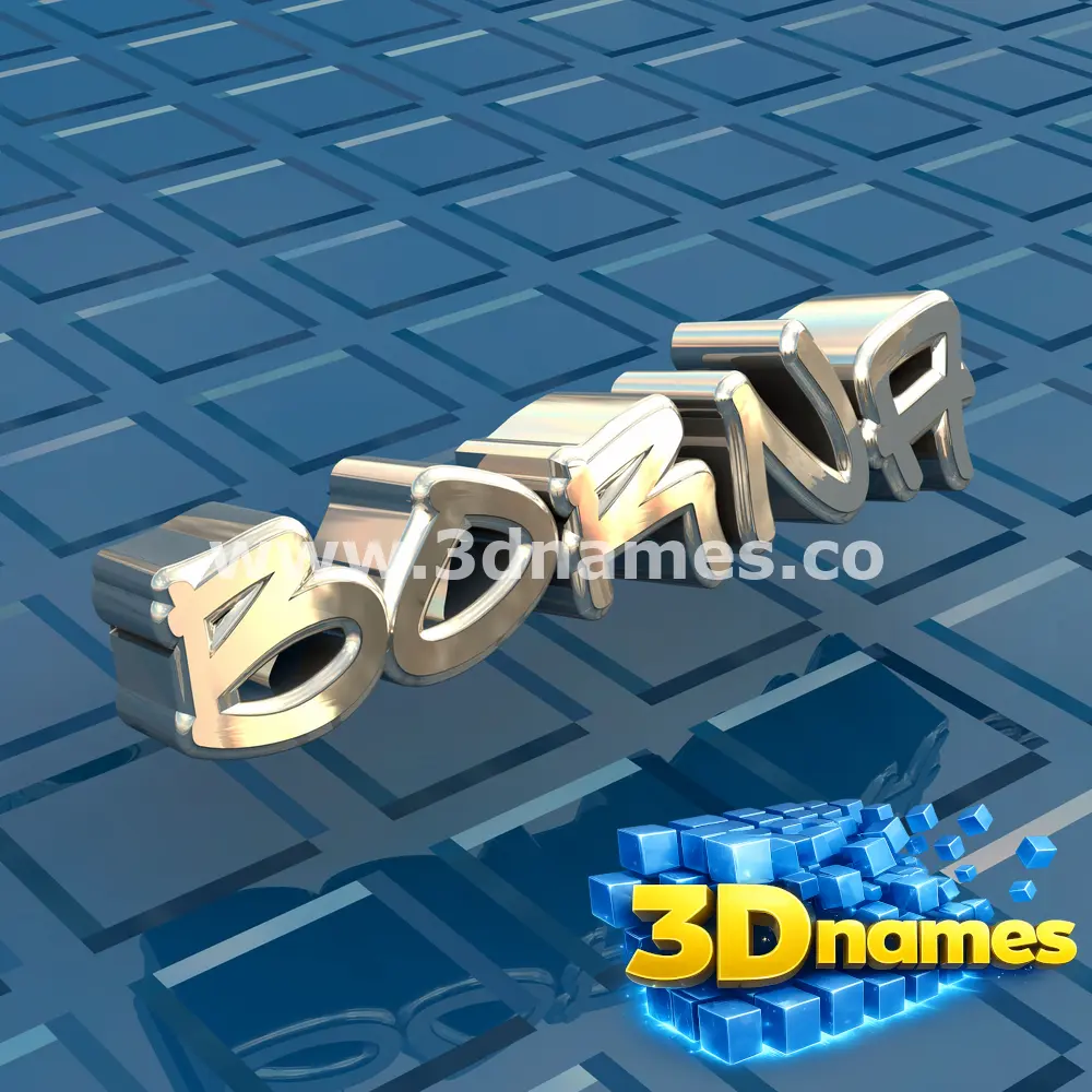 borna in Blue Bling style - 3D name wallpaper
