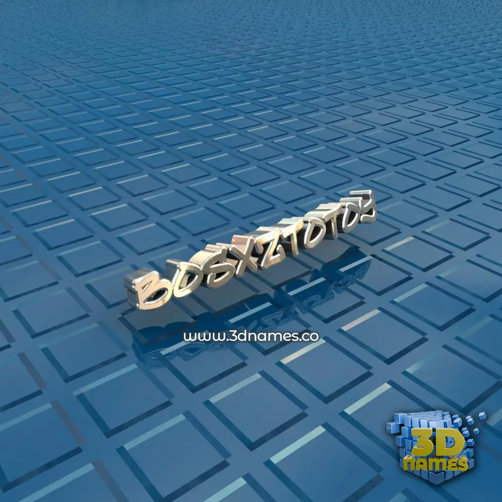 bosxztotoy in Blue Bling style - 3D name wallpaper