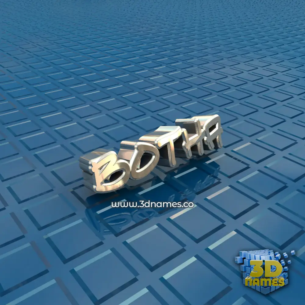 botha in Blue Bling style - 3D name wallpaper