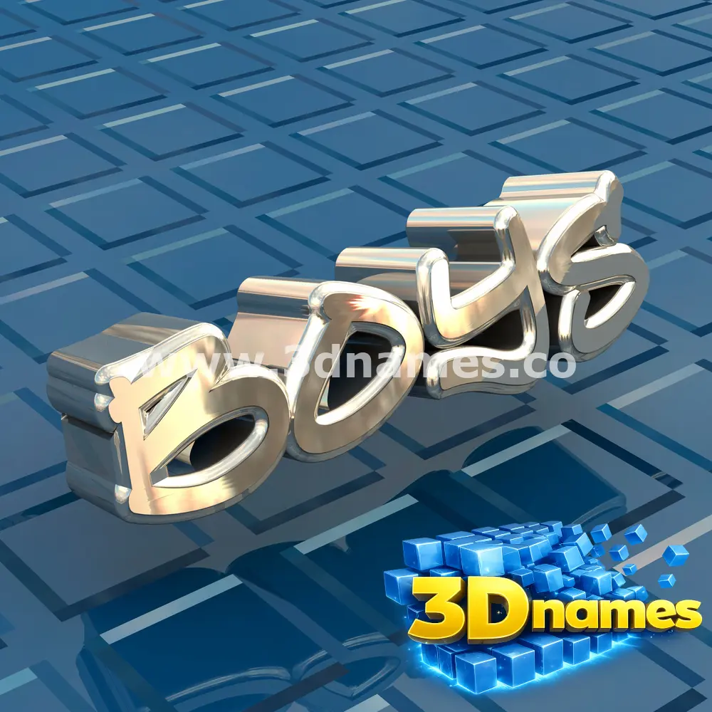 boys in Blue Bling style - 3D name wallpaper