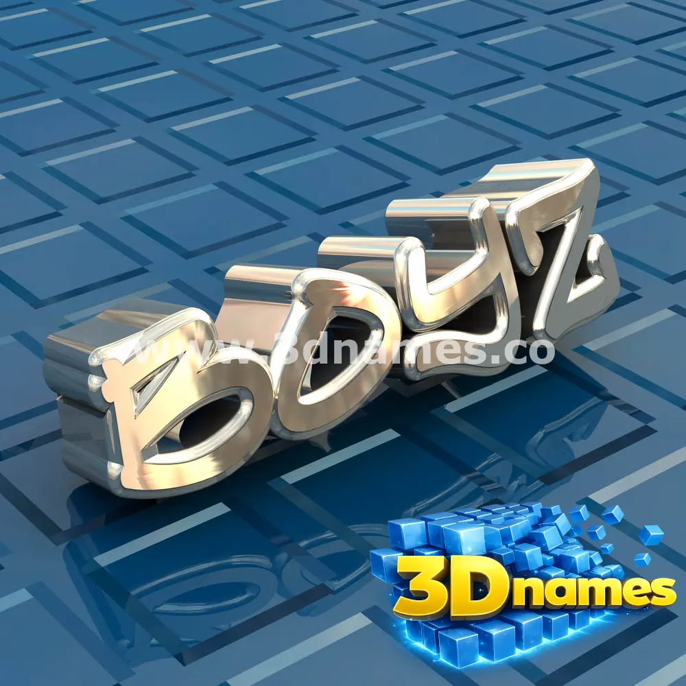 boyz in Blue Bling style - 3D name wallpaper