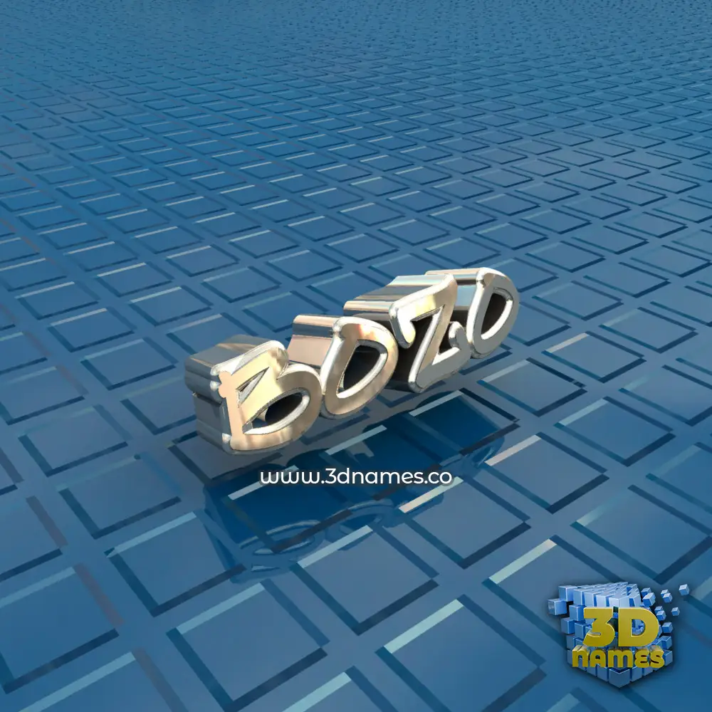 bozo in Blue Bling style - 3D name wallpaper