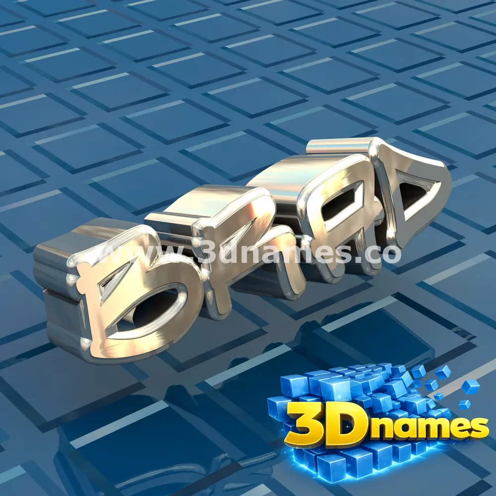 brad in Blue Bling style - 3D name wallpaper